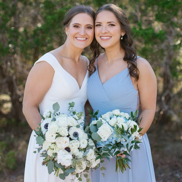 Azazie Blake in Dusty Blue - Picture 2 of 3